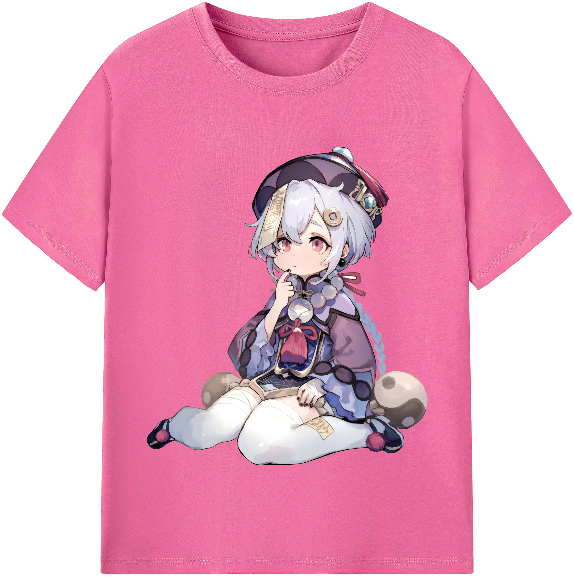 げんし神 七七 なな  genshin Nana レディースカジュアルプリントTシャツ（綿100％）